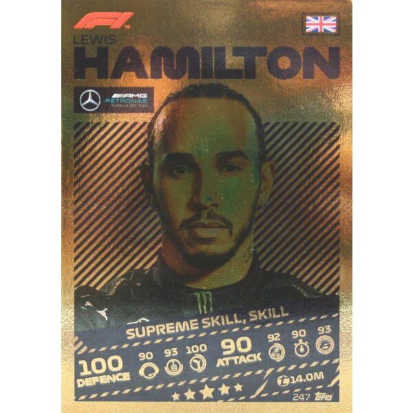 247 - Lewis Hamilton - Mirror Foil Gold - 2021