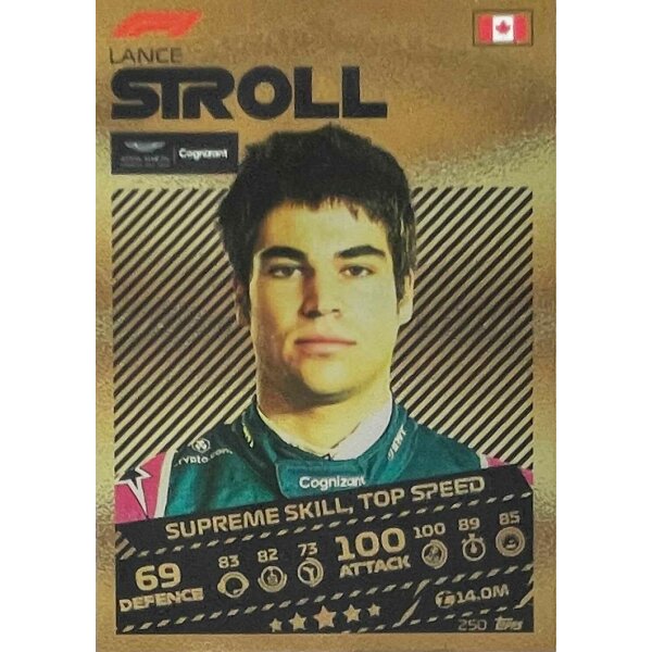 250 - Lance Stroll - Mirror Foil Gold - 2021