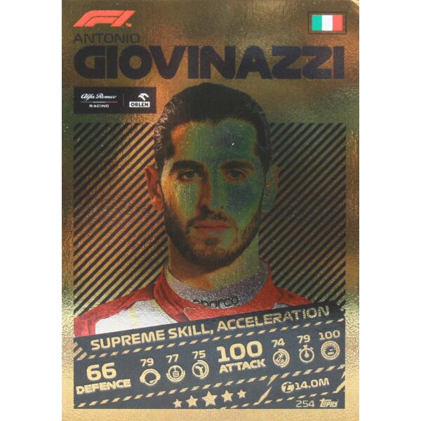 254 - Antonio Giovinazzi - Mirror Foil Gold - 2021