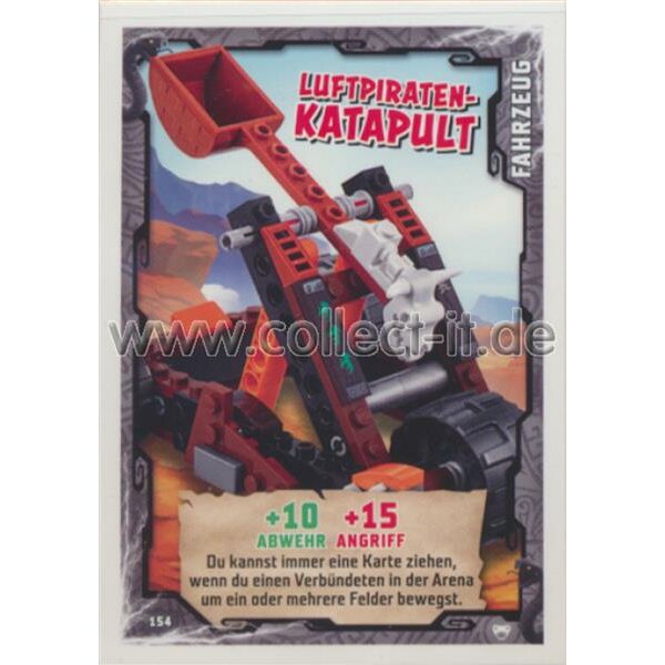 154 - Luftpiraten-Katapult - Fahrzeug Karte - LEGO Ninjago SERIE 2