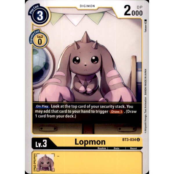 BT3-034 Lopmon  - Uncommon