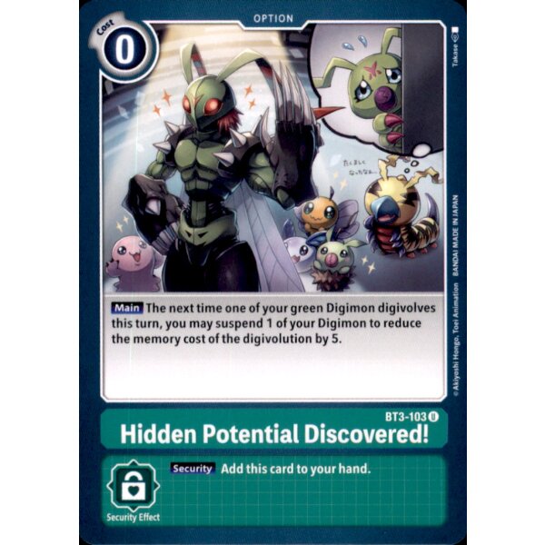 BT3-103 Hidden Potential Discovered!  - Uncommon