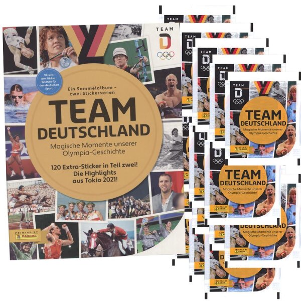 Team Deutschland Olympia Teil 1 - Sammelsticker - 1 Album + 20 Tüten