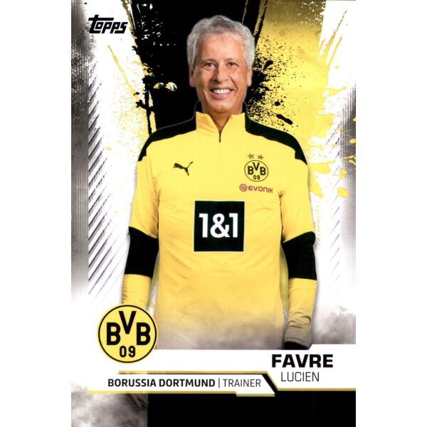 30 - Lucien Favre XL - Topps BVB Borussia Dortmund 2021