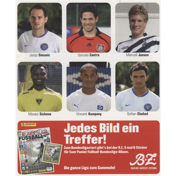 Panini Bundesliga 2006/07 - Sticker - Promo Stickerbogen 4