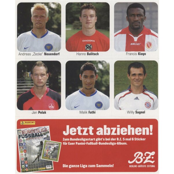 Panini Bundesliga 2006/07 - Sticker - Promo Stickerbogen 5