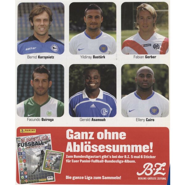 Panini Bundesliga 2006/07 - Sticker - Promo Stickerbogen 6