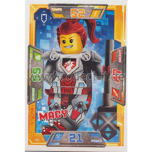 011 - Macy - Helden Karte - LEGO Nexo Knights