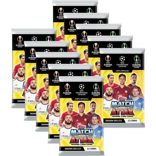 Topps Champions League 2021/22 - Trading Cards - 10 Booster