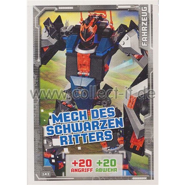 143 - Mech des Schwarzen Ritters - Fahrzeug Karte - LEGO Nexo Knights