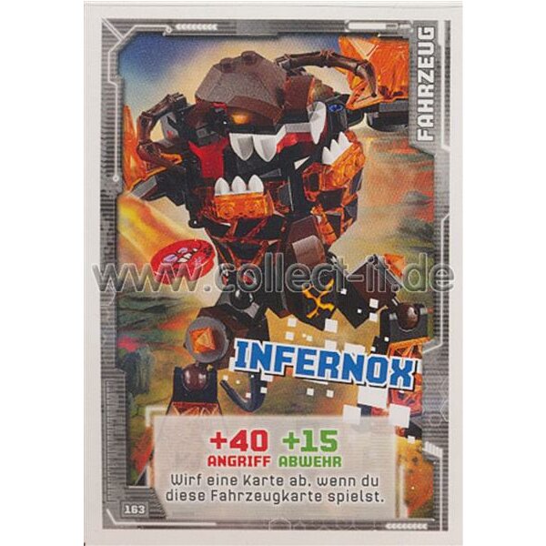 163 - Infernox - Fahrzeug Karte - LEGO Nexo Knights