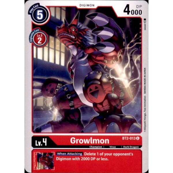 BT2-013 - Growlmon - Uncommon