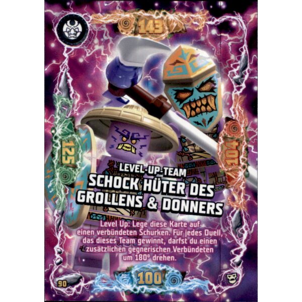 90 - Level-Up-Team Schock Hüter des Grollens & Donners Level-Up-Karte - Serie 6 NEXT LEVEL