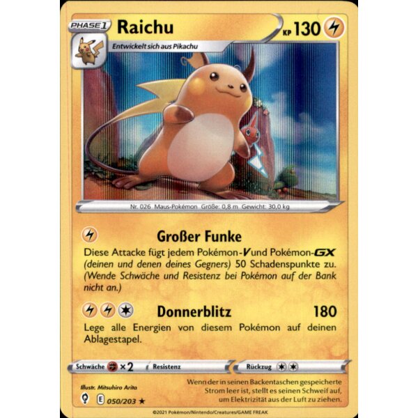 050/203 - Raichu - Holofoil Rare