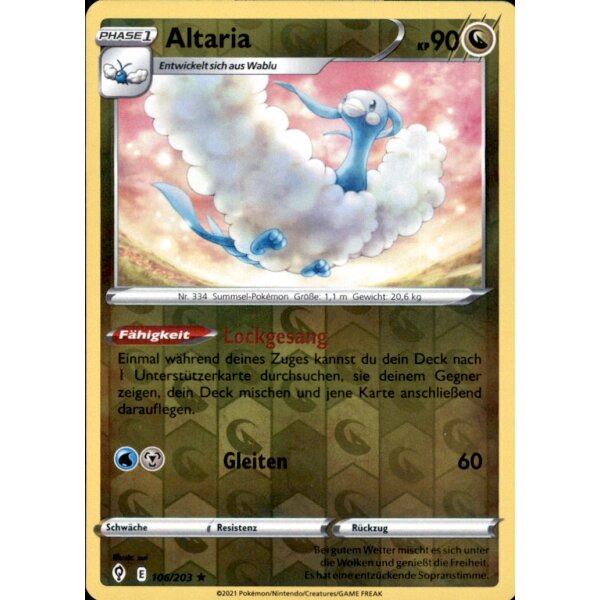 106/203 - Altaria - Reverse Holo