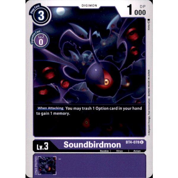 BT4-078 - Soundbirdmon - Uncommon