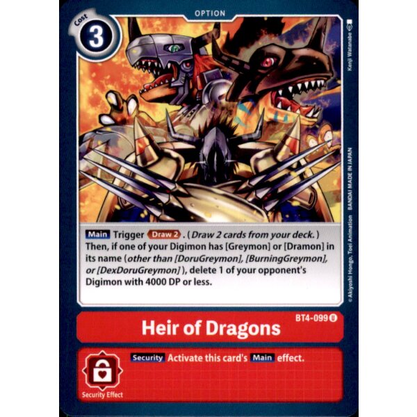 BT4-099 - Heir of Dragons - Uncommon