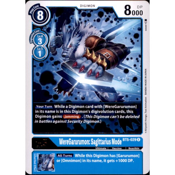 BT5-029 - WereGarurumon: Sagittarius Mode - Rare