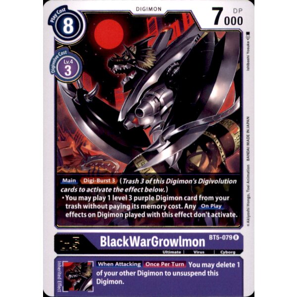 BT5-079 - BlackWarGrowlmon - Rare