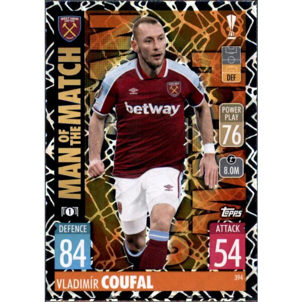 394 - Vladimir Coufal - Man of the Match - 2021/2022