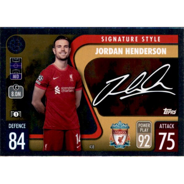 438 - Jordan Henderson - Signature Style - 2021/2022