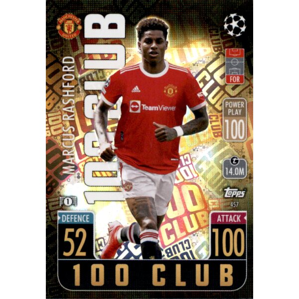 457 - Marcos Rashford - 100 Club - 2021/2022