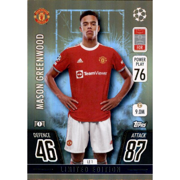 LE1 - Mason Greenwood - Gold Limited Edition - 2021/2022