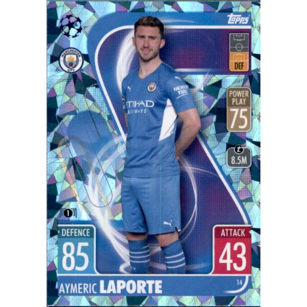 14 - Aymeric Laporte - Basis Karte - CRYSTAL - 2021/2022