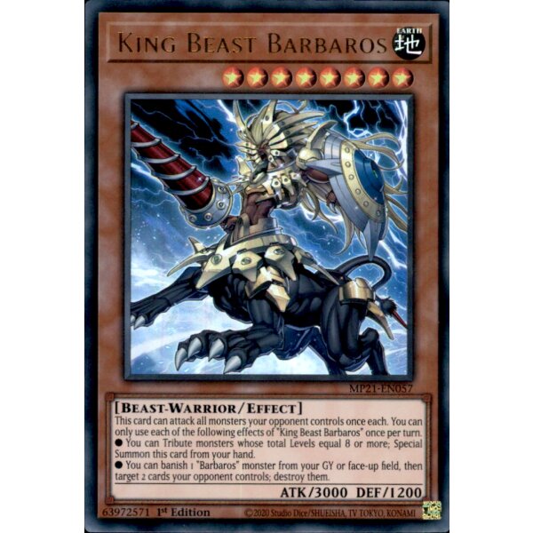 MP21-EN057 - King Beast Barbaros - 1. Edition