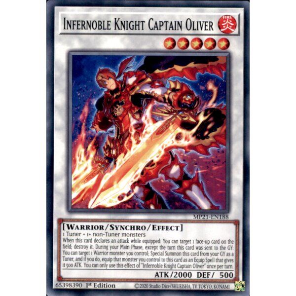 MP21-EN188 - Infernoble Knight Captain Oliver - 1. Edition