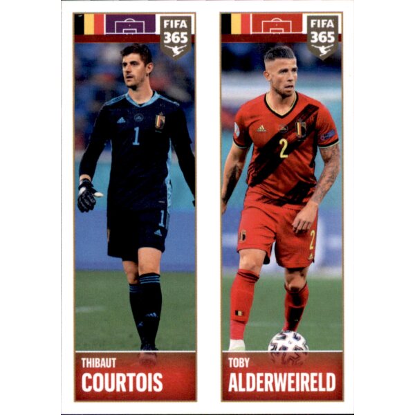 Sticker 349 Thibaut Courtois / Toby Alderweireld