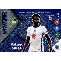 Bukayo Saka - Limitierte Karte - Road to WM 2022