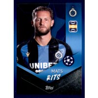 Sticker 133 - Mats Rits - Club Brugge