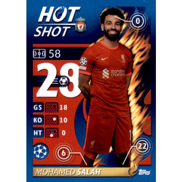 Sticker 159 - Mohamed Salah - Hot Shot - Liverpool FC