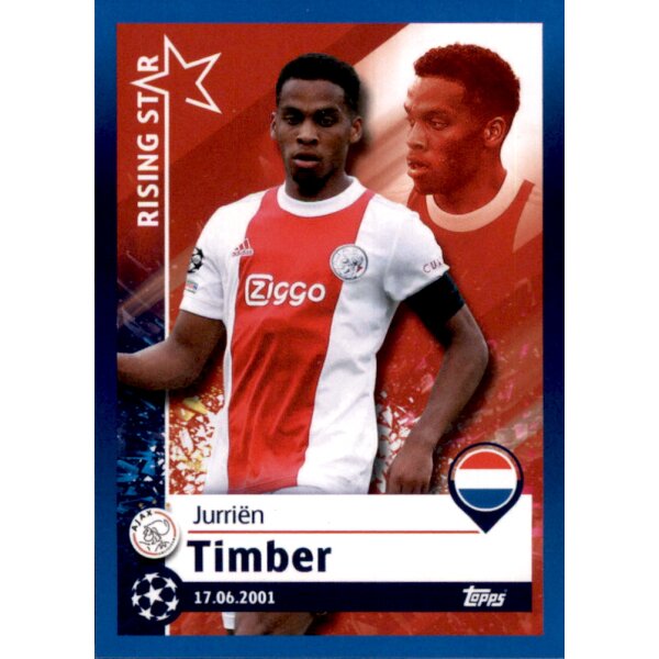 Sticker 254 - Jurrien Timber - Rising Star - AFC Ajax