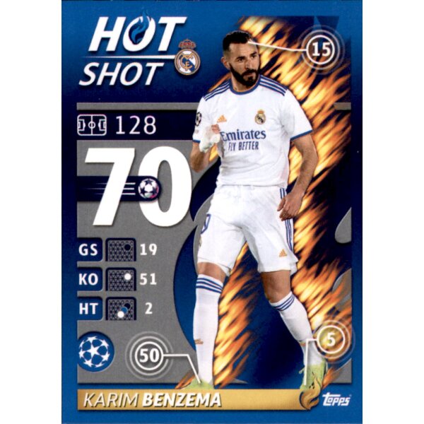 Sticker 303 - Karim Benzema - Hot Shot - Real Madrid C.F.