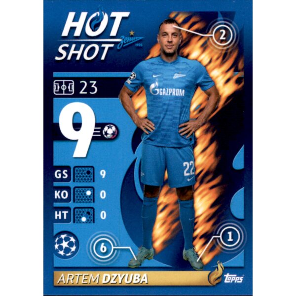 Sticker 609 - Artem Dzyuba - Hot Shot - FC Zenit