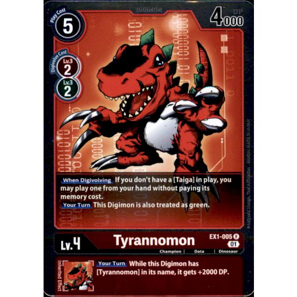 EX1-005 - Tyrannomon - Rare