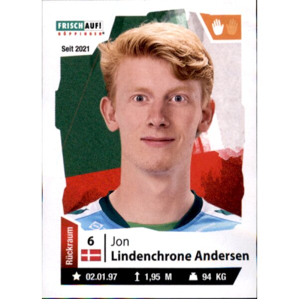 Handball 2021/22 Hybrid - Sticker 118 - Jon Lindenchrone Andersen