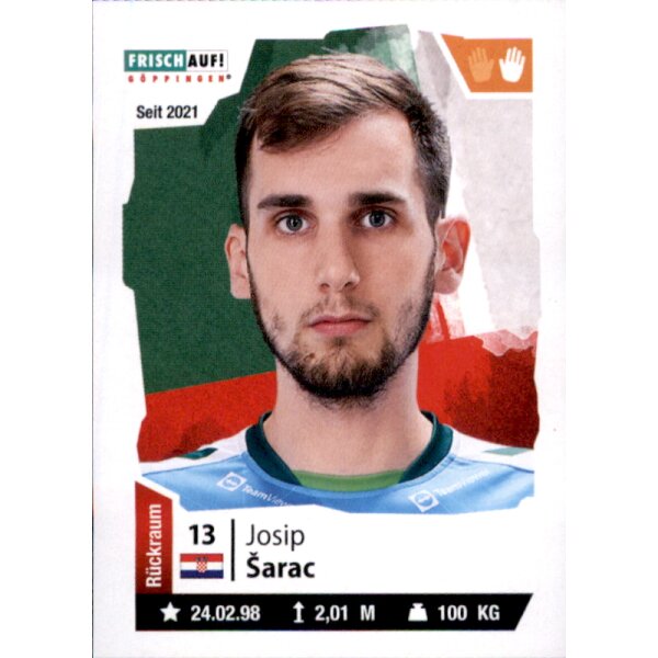 Handball 2021/22 Hybrid - Sticker 120 - Josip Sarac