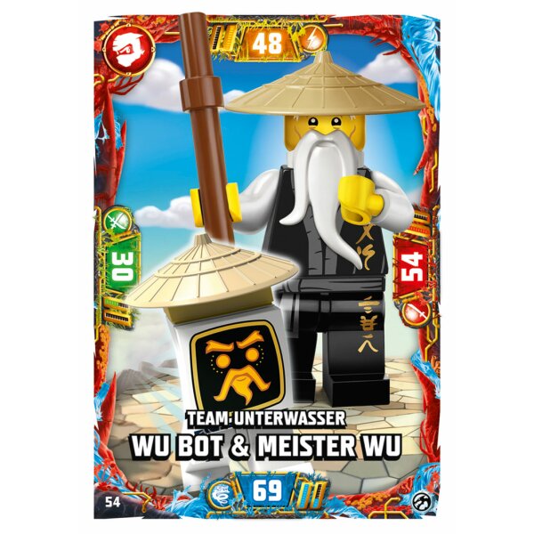 54 - Team Unterwasser WU Bot & Meister Wu - Helden Karte - Serie 7