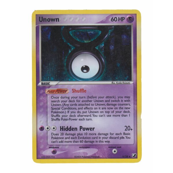 Y/28 Unown - EX Unseen Forces