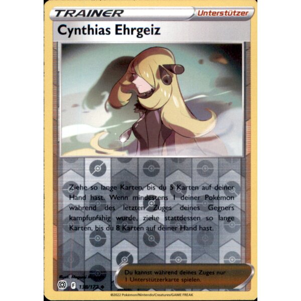 138/172 - Cynthias Ehrgeiz - Reverse Holo