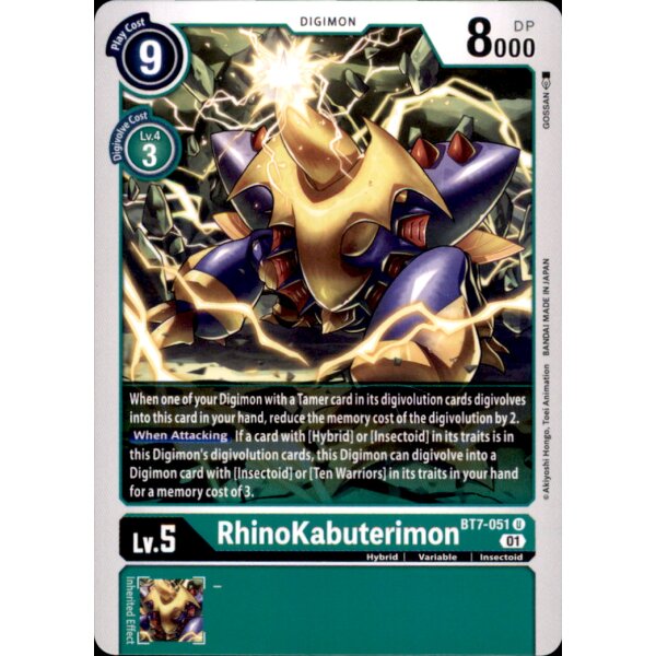 BT7-051 - RhinoKabuterimon - Uncommon