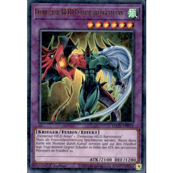 HAC1-DE019 - Elementar-HELD Flammenflügelmann - Duel Terminal Ultra Rare