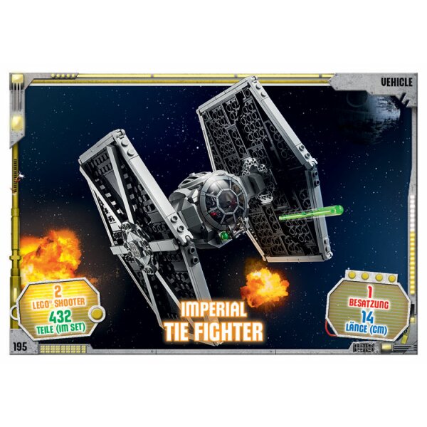 195 - Imperial TIE fighter - Fahrzeug Karte - Serie 3