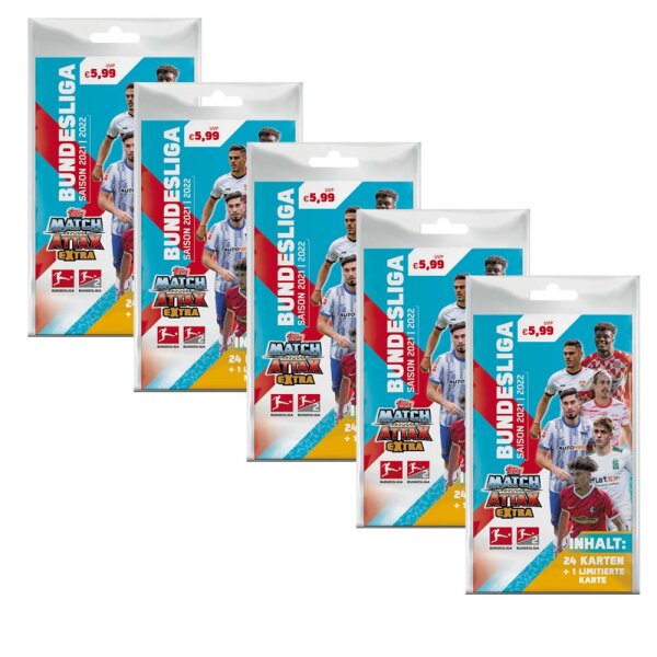 Topps Match Attax EXTRA Bundesliga 2021/22 - 5 Blister