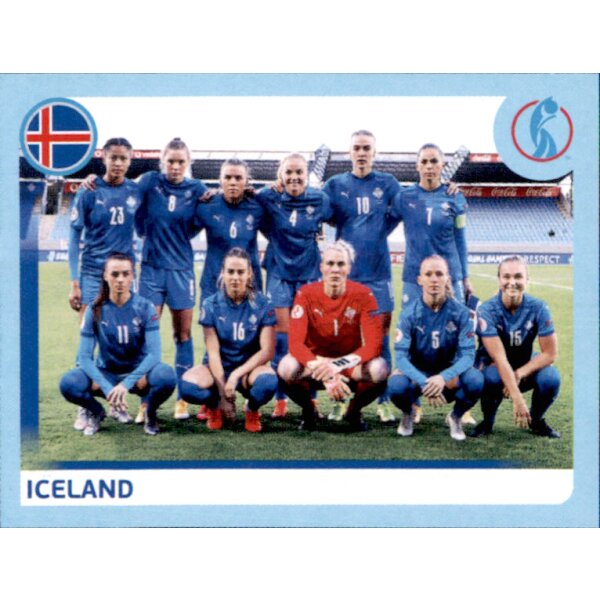 Frauen EM 2022 Sticker 30 - Iceland - Team