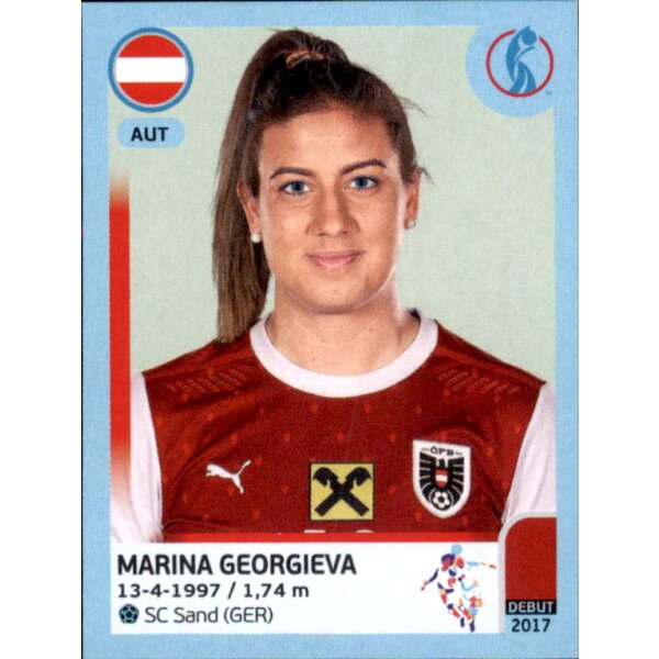 Frauen EM 2022 Sticker 62 - Marina Georgieva - Österreich