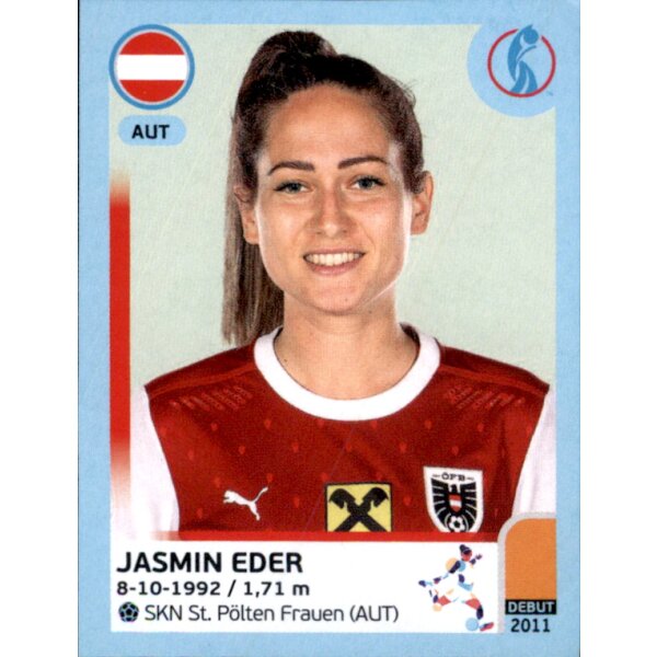 Frauen EM 2022 Sticker 68 - Jasmin Eder - Österreich